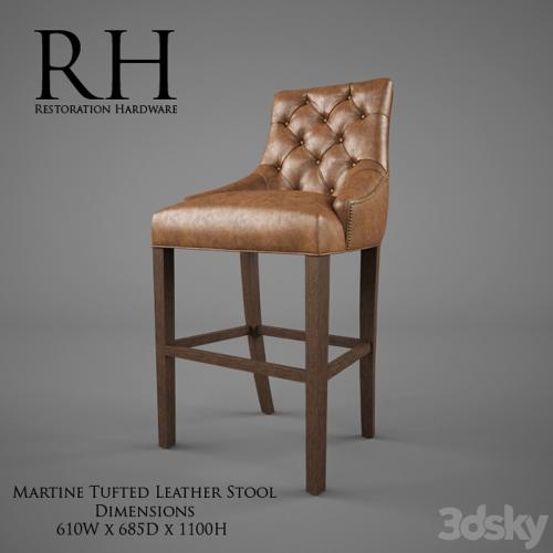 Restoration Hardware / Martine Tufted Leather Stool