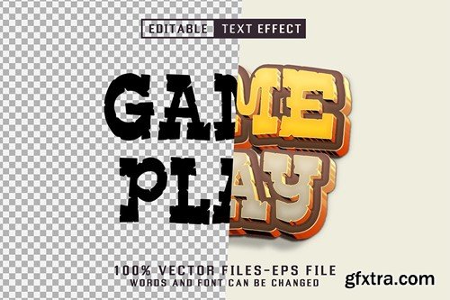 Game Play Editable Text Effect J6C4ALP