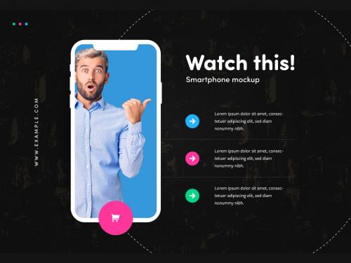 Smartphone Mockup Infographic Layout