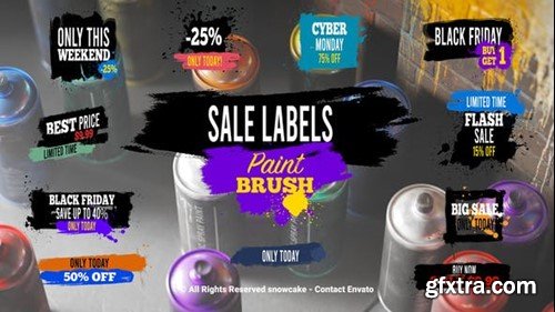 Videohive Sale Labels Paint Brush 51654377