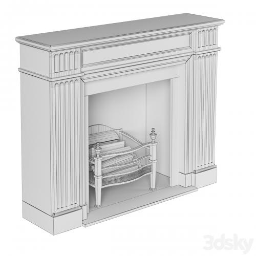 Classic fireplace white marble