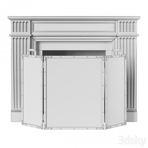 Classic fireplace white marble