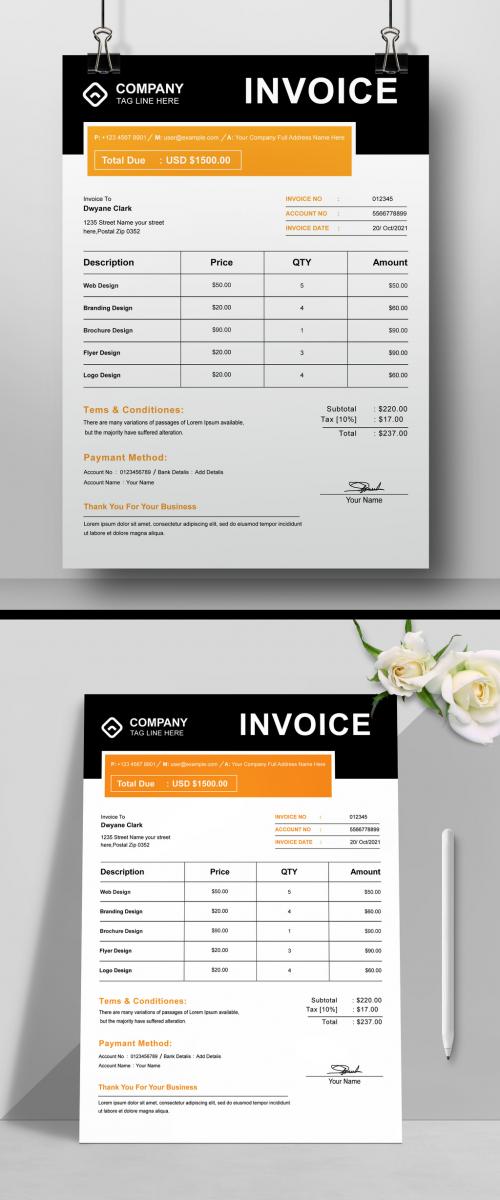 Simple Invoice Layout