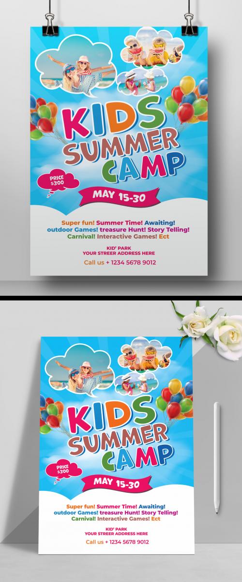 Kids Summer Camp Flyer Set