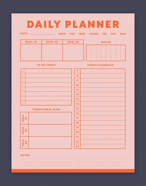 Daily Planner Layout