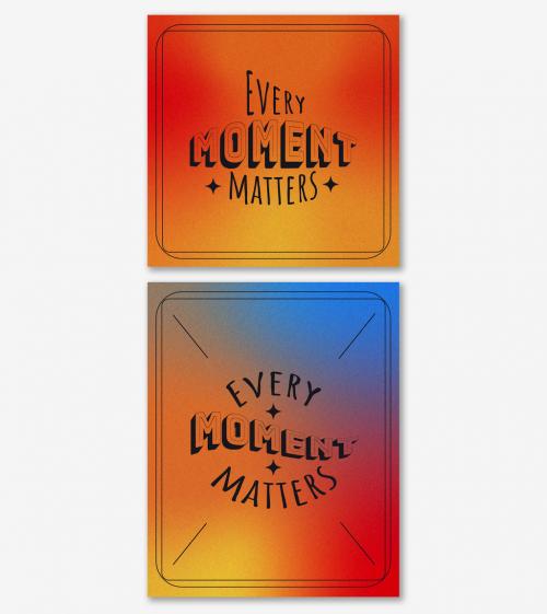 Gradient Quote Social Media Set