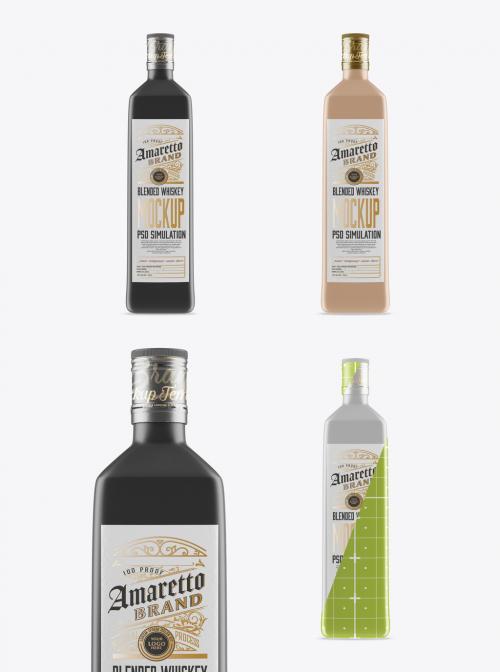 Ceramic Liquor Glass Bottle Mockup