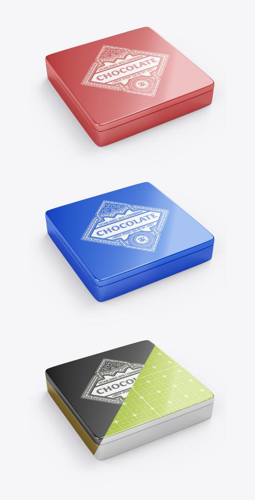 Tin Box of Chocolates Mockup