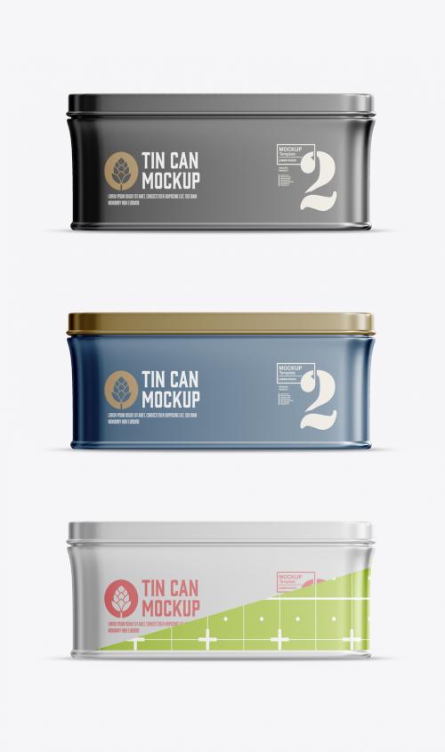 Colored Tin Mockup