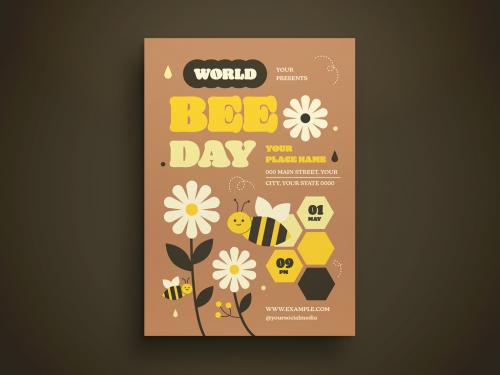 World Bee Day Flyer Layout