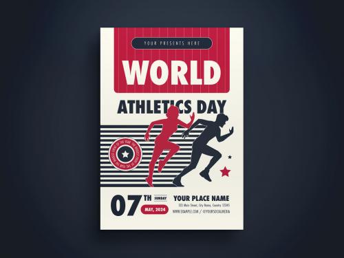 World Athletics Day Flyer Layout