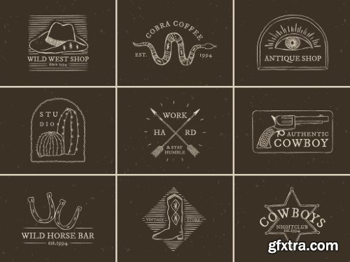 Cowboy Themed Logo Collection