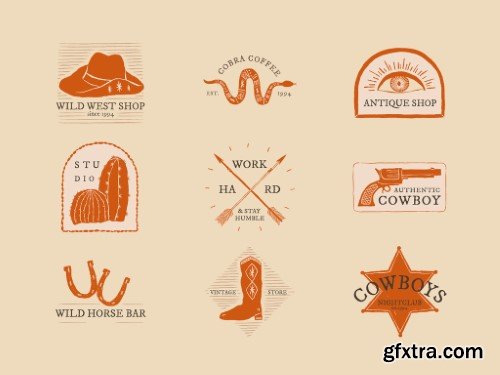 Cowboy Themed Logo Collection V2