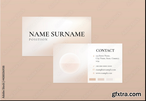 Business Card Layout in Beige