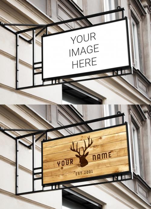 Rectangle Sign Mockup