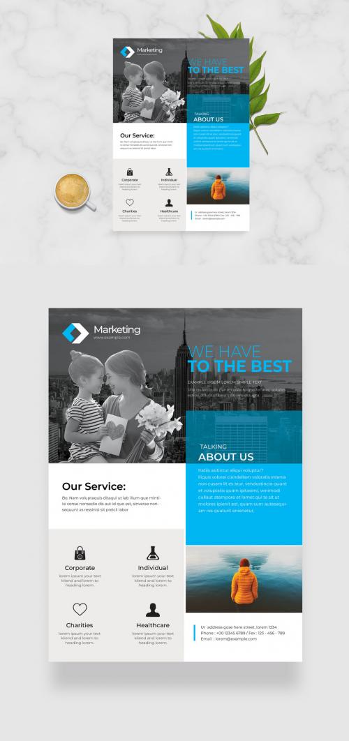 Cyan Business Flyer