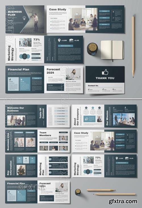 Business Plan Brochure Layout Landscape 716694261