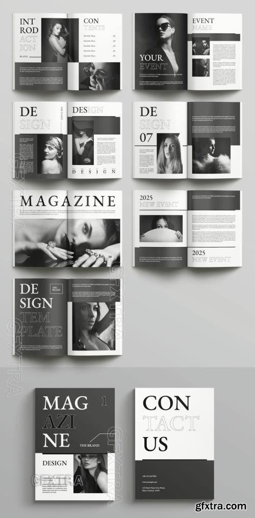 Magazine Layout Design Template 716693949