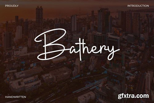 Bathery - Handwritten Script Font C3P7EL2