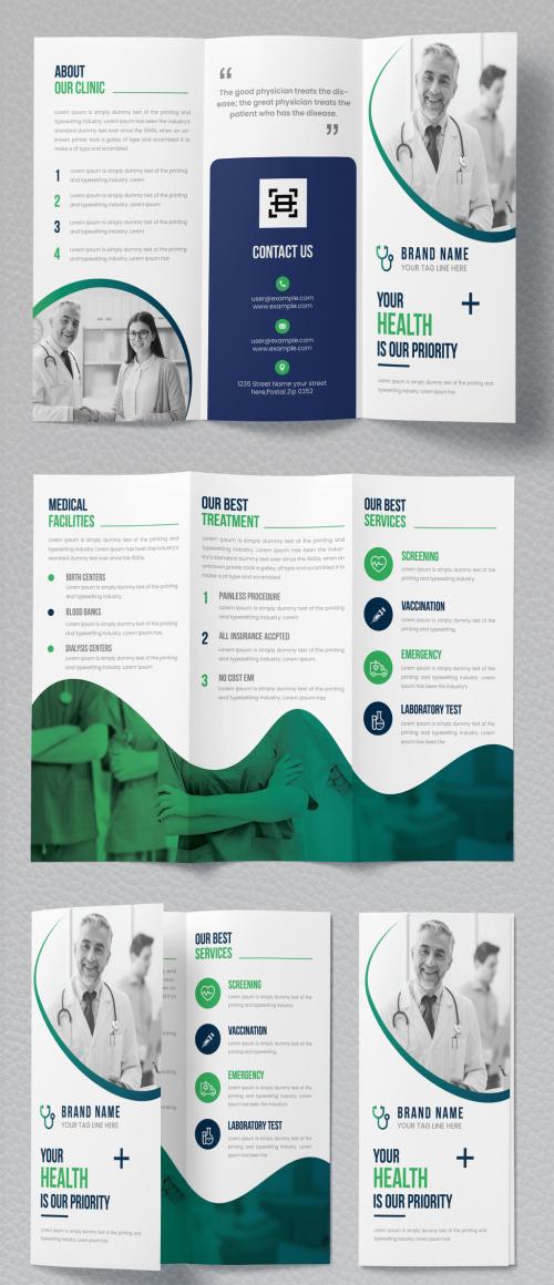 Medical Trifold Brochure Design Layout