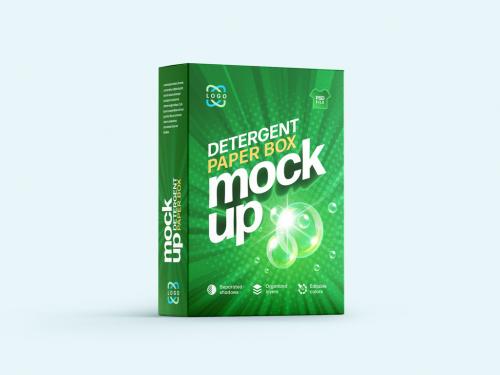 Detergent Box Packaging Mockup