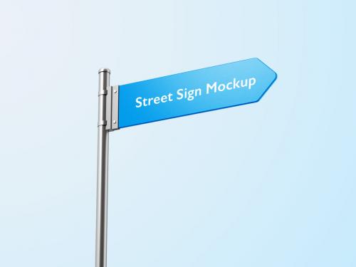 Street Direction Sign Mockup