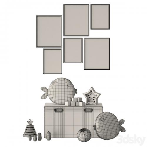 Black and white decor in the nursery Ikea Stuva