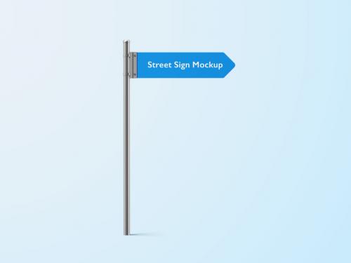 Street Direction Sign Mockup