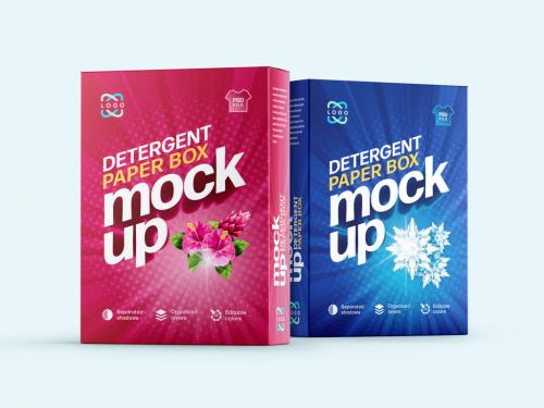 Detergent Box Packaging Mockup