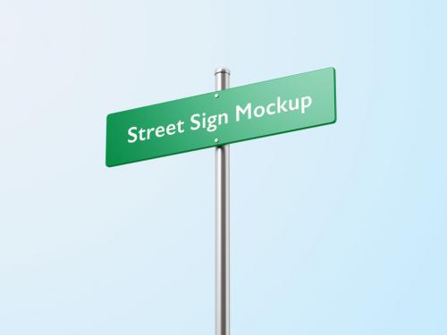 Street Direction Sign Mockup