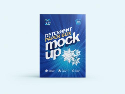 Detergent Box Packaging Mockup