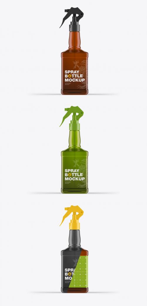 Glass Spray Bottle Mockup