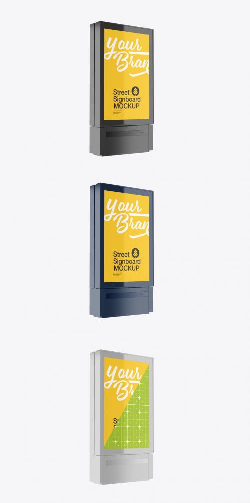 Outdoor Kiosk Advertisement Mockup