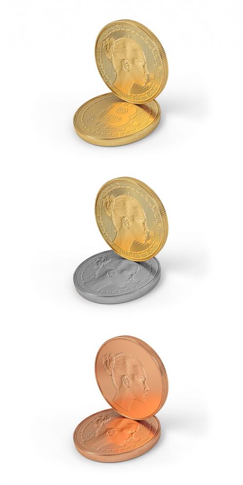 Custom Gold Coin Mockup