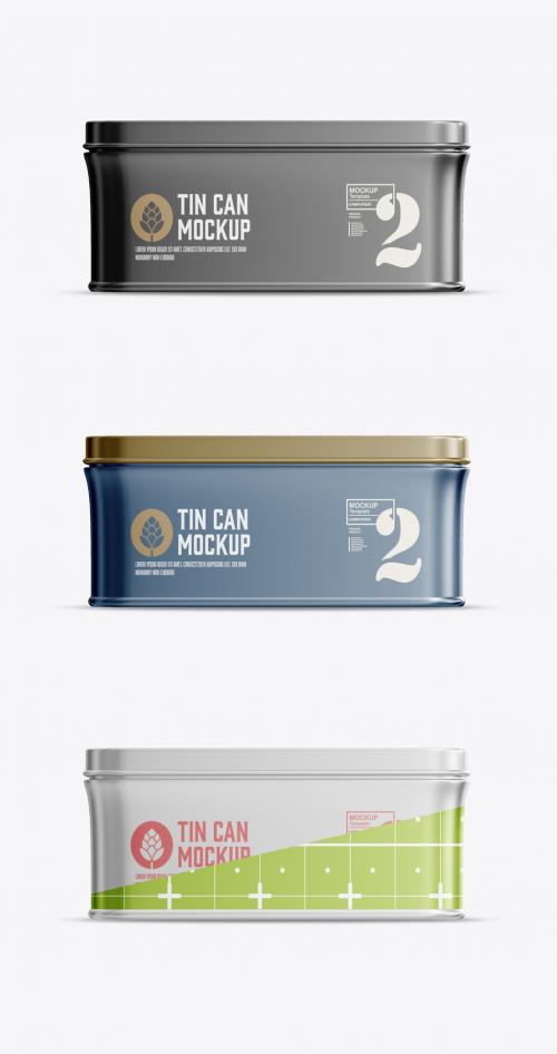 Colored Tin Mockup