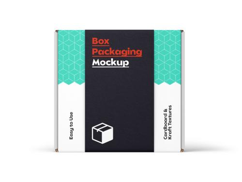 Realistic 3D Cardboard Delivery Box Mockup