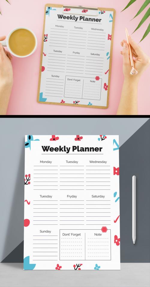 Weekly Planner Layout 2022