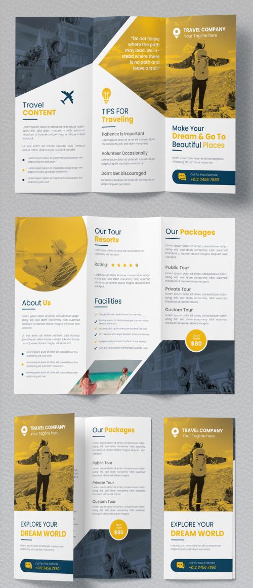 Trifold Business Brochure Layout