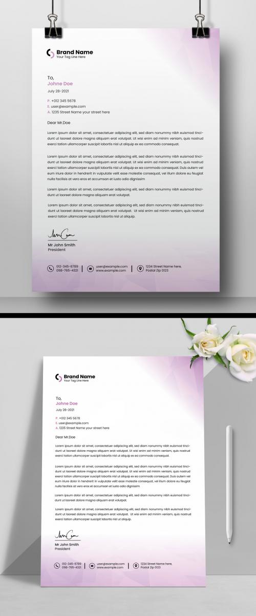 Minimal Corporate Letterhead Layout