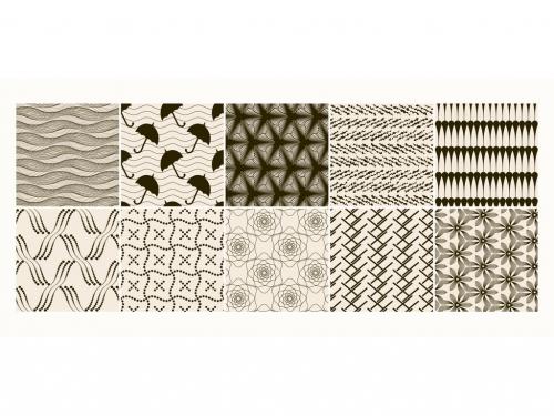 Set of Simple Retro Geometric Patterns