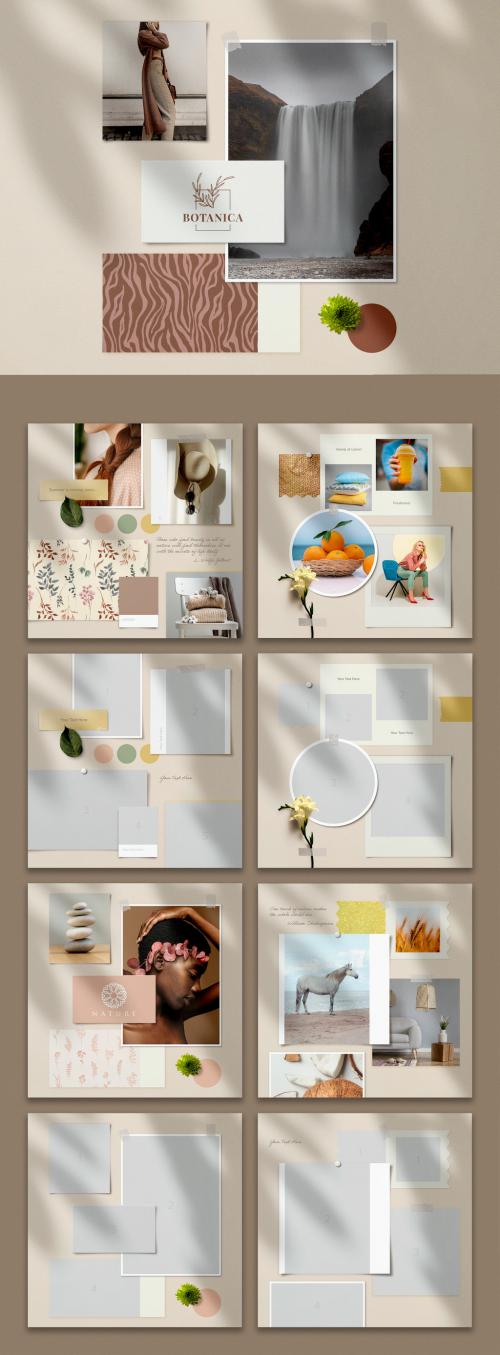 Natural and Organic Moodboard Mockup