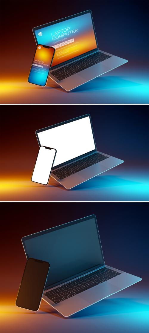 Mobile Phone and Laptop Devices Mockup