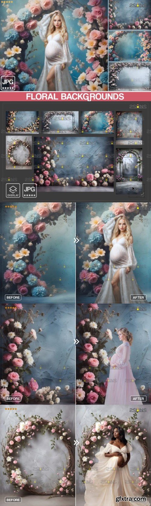 Floral Backgrounds, Maternity Backdrop