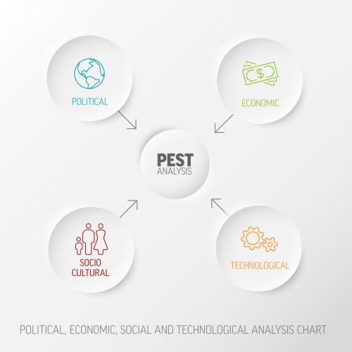 Pest Analysis Schema Infographic Diagram Concept Template