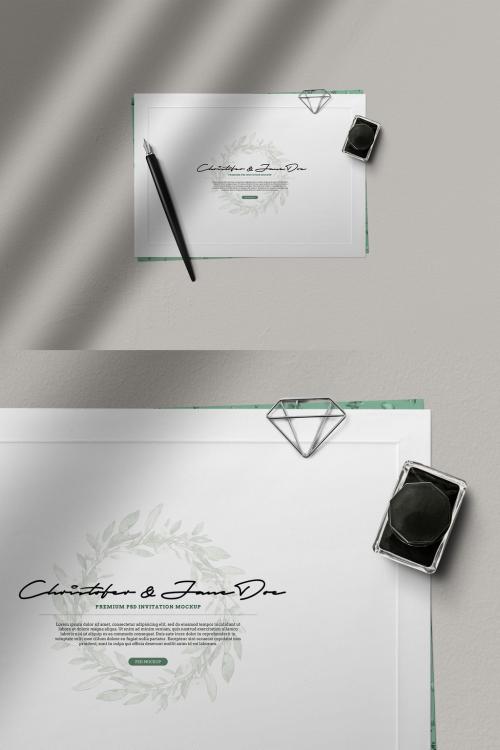 Invitation Mockup A4 Card