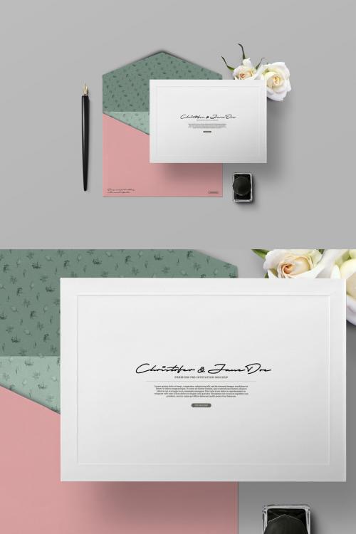 Invitation Mockup A4 Card Envelope