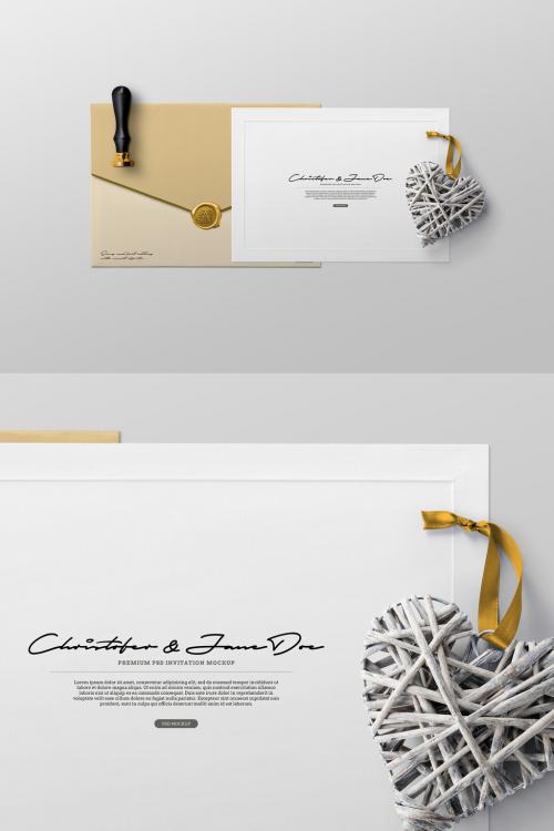 Invitation Mockup A4 Card Envelope