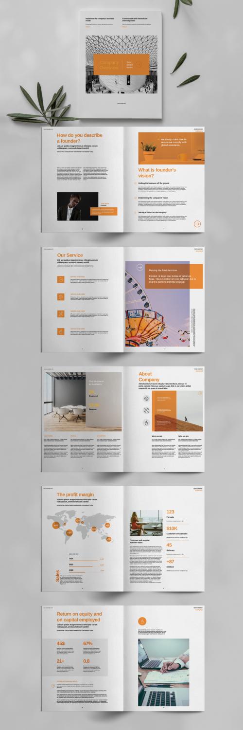 Orange Business Brochure Layout