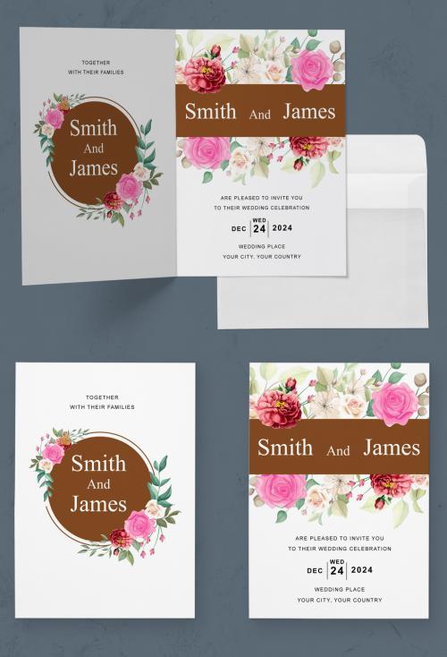 Floral Bridal Shower Invitation Layout