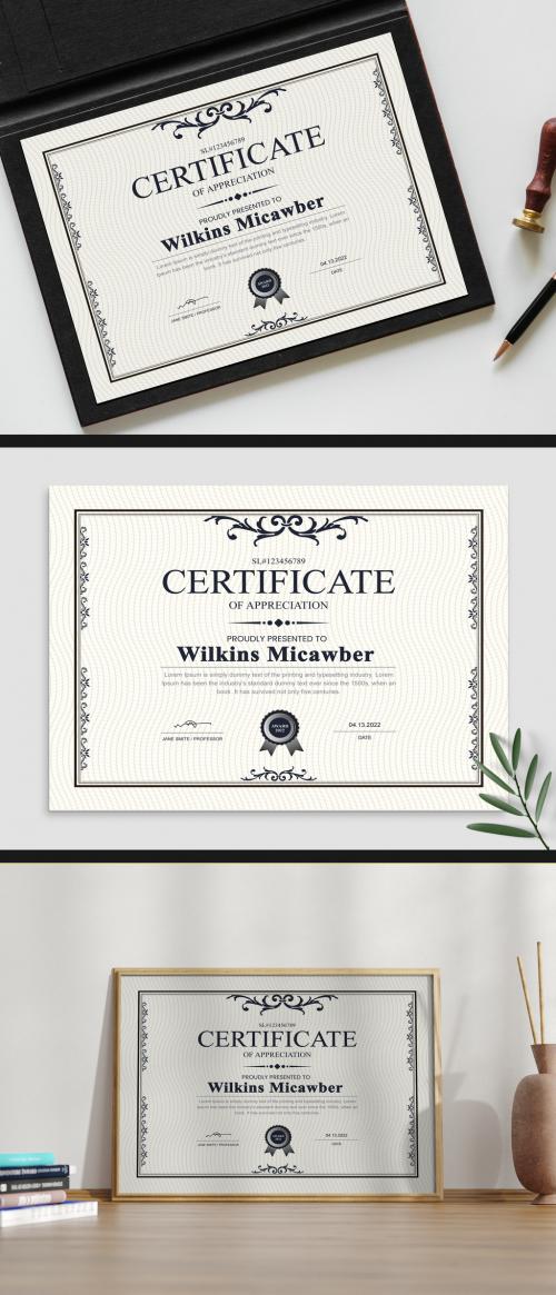 Classy Ornamental Certificate Layout